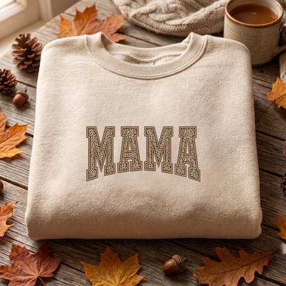 Mama Applique Embroidered Sweatshirt, Mother's Day Applique Sweatshirt, Mom Embroidered T Shirt, Sweatshirt For Woman Gift.