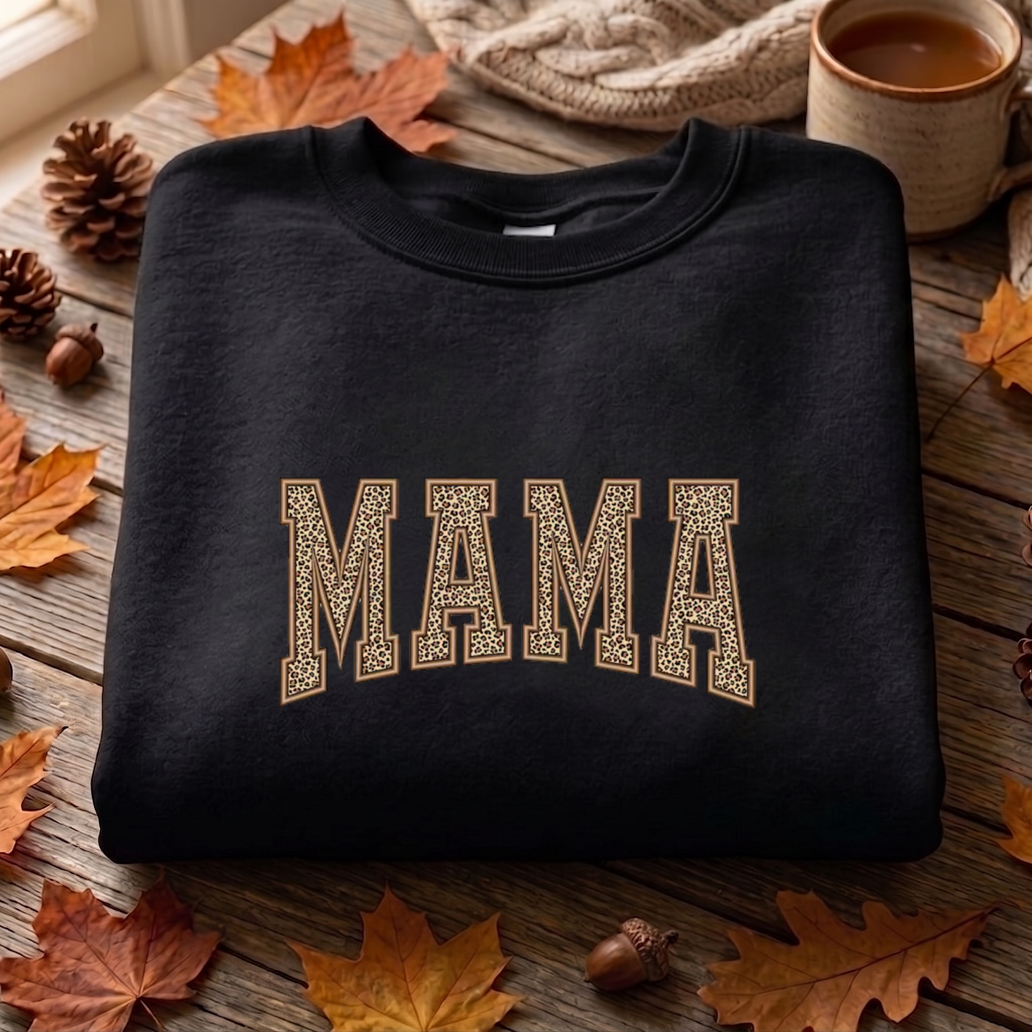 Mama Applique Embroidered Sweatshirt, Mother's Day Applique Sweatshirt, Mom Embroidered T Shirt, Sweatshirt For Woman Gift.