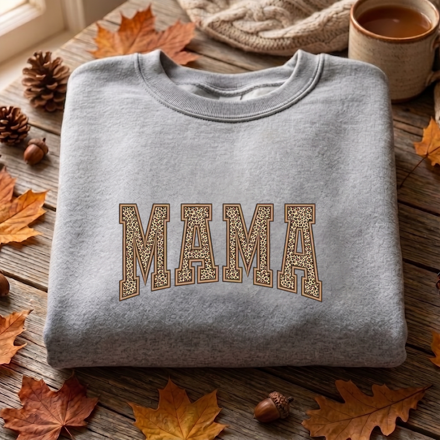 Mama Applique Embroidered Sweatshirt, Mother's Day Applique Sweatshirt, Mom Embroidered T Shirt, Sweatshirt For Woman Gift.