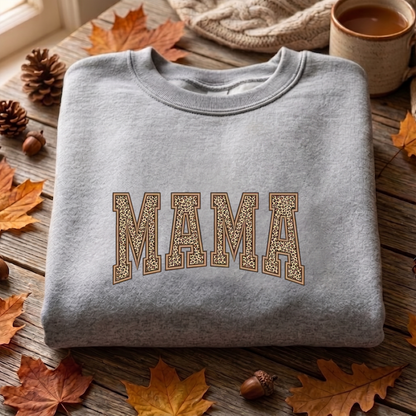 Mama Applique Embroidered Sweatshirt, Mother's Day Applique Sweatshirt, Mom Embroidered T Shirt, Sweatshirt For Woman Gift.