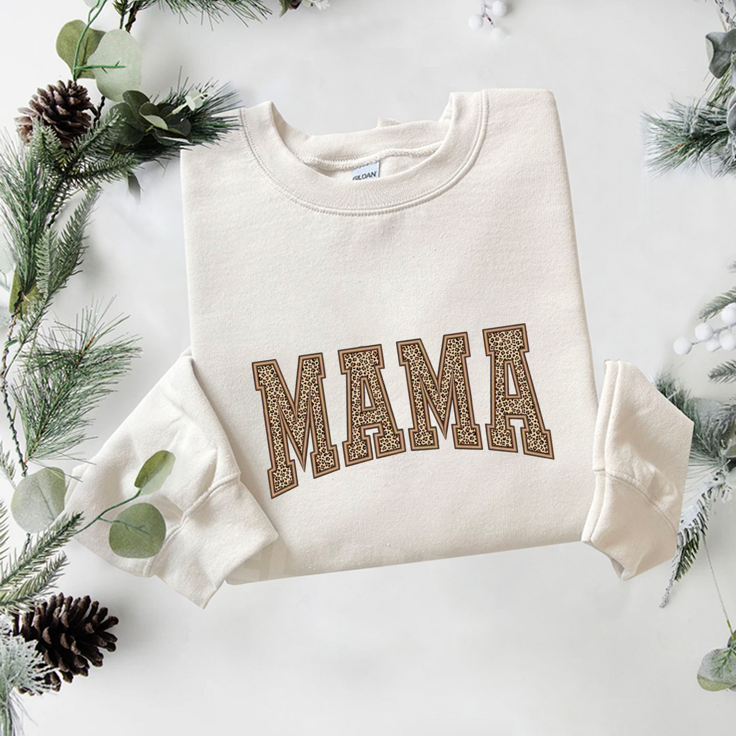 Mama Applique Embroidered Sweatshirt, Mother's Day Applique Sweatshirt, Mom Embroidered T Shirt, Sweatshirt For Woman Gift.