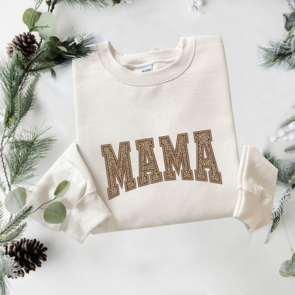 Mama Applique Embroidered Sweatshirt, Mother's Day Applique Sweatshirt, Mom Embroidered T Shirt, Sweatshirt For Woman Gift.