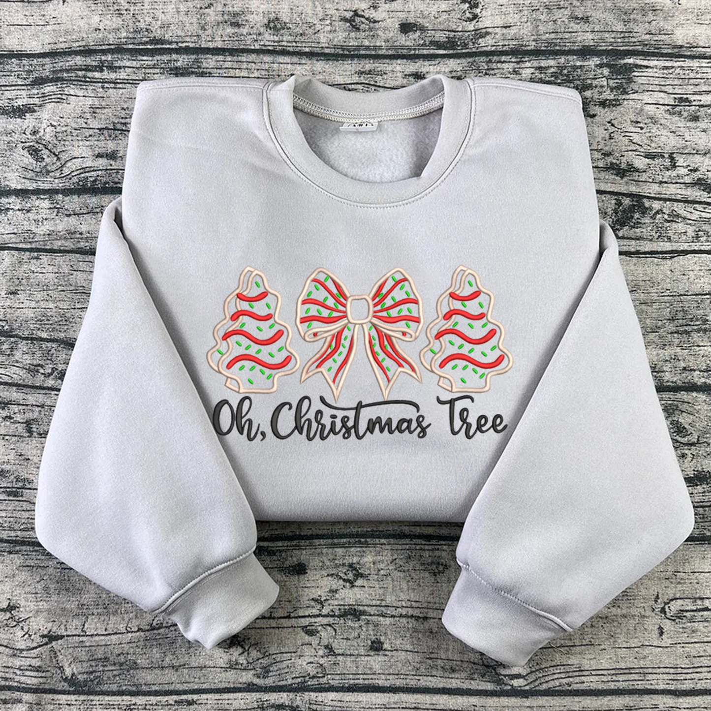 Oh, Christmas Tree! Sweatshirt Embroidered, Winter Sweatshirts, Xmas Embroidered T Shirt, Sweatshirt For Her.