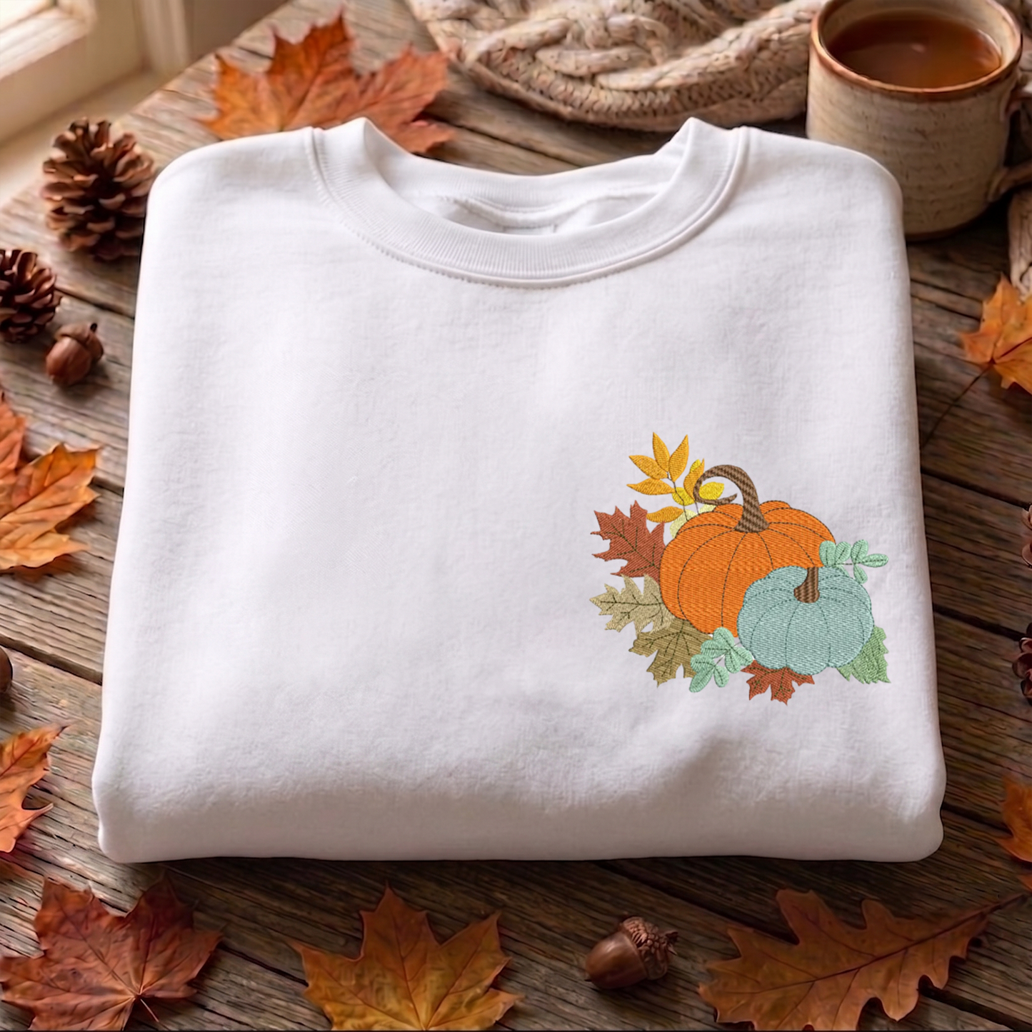 Pumpkin Sweatshirt Embroidered, Halloween Sweatshirts, Fall Embroidered T Shirt, Sweatshirt For Her.