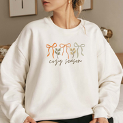 Cozy Season Sweatshirt Embroidered, Autumn Sweatshirts, Fall T Shirt, Sweatshirt For Her.